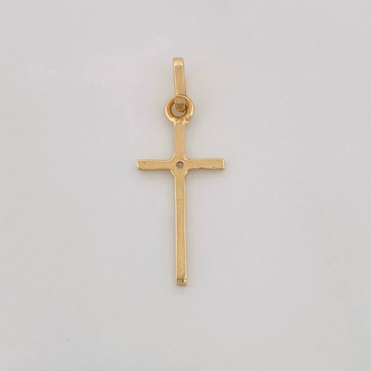 Pendant Cross 0.5g / 1 in Yellow Gold 18K