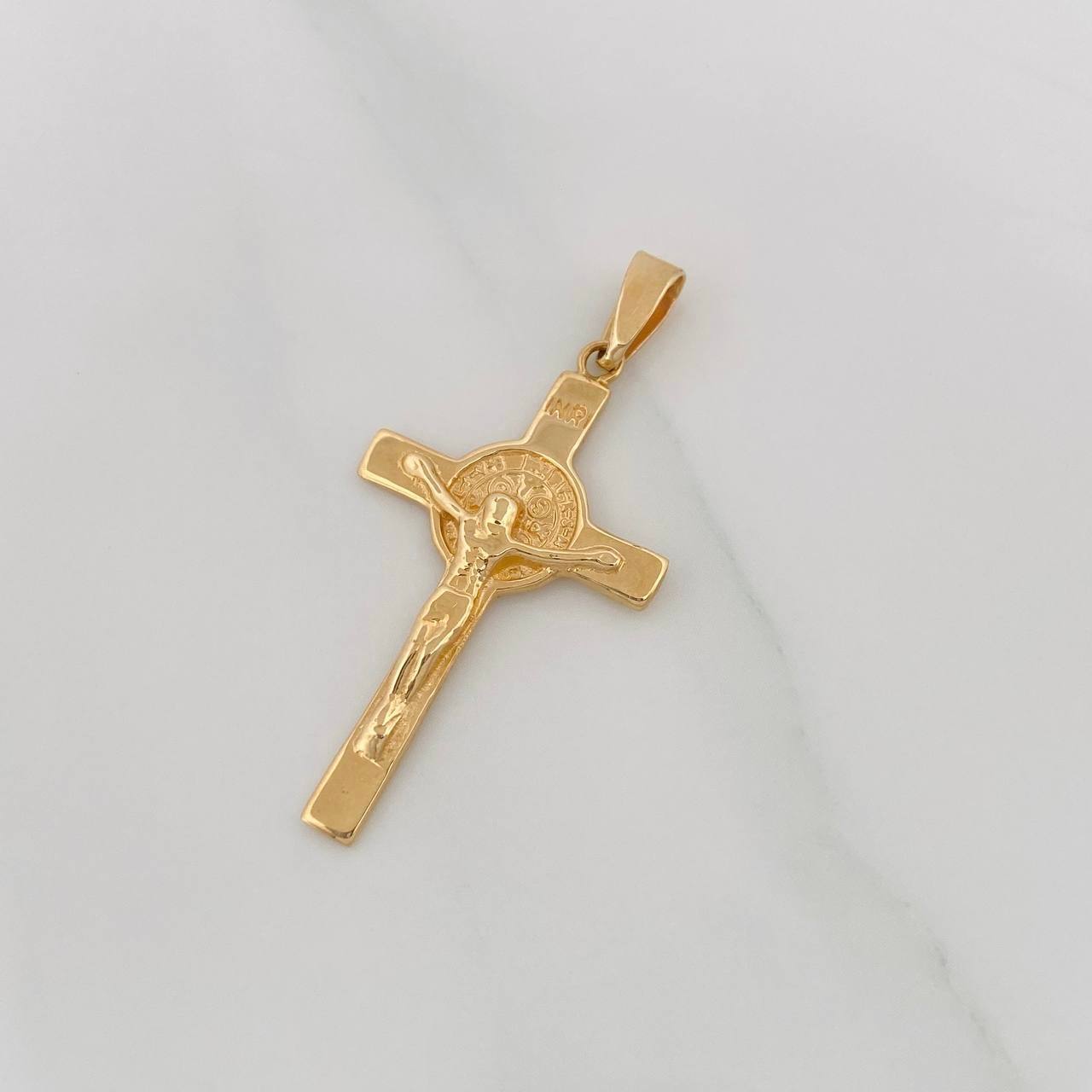Dije Cruz Cristo 3.4g / 1 1/2 in Oro Amarillo 18K