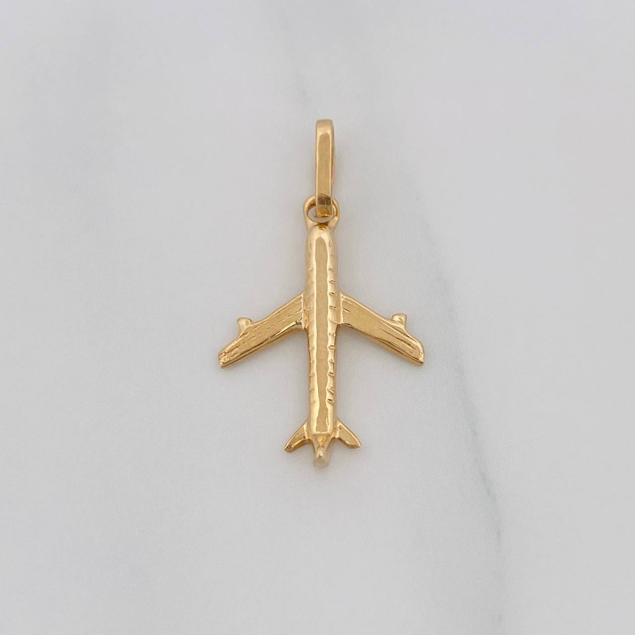 Pendant Airplane 0.9g / 3/4 in 18K Yellow Gold