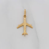 Pendant Airplane 0.9g / 3/4 in 18K Yellow Gold