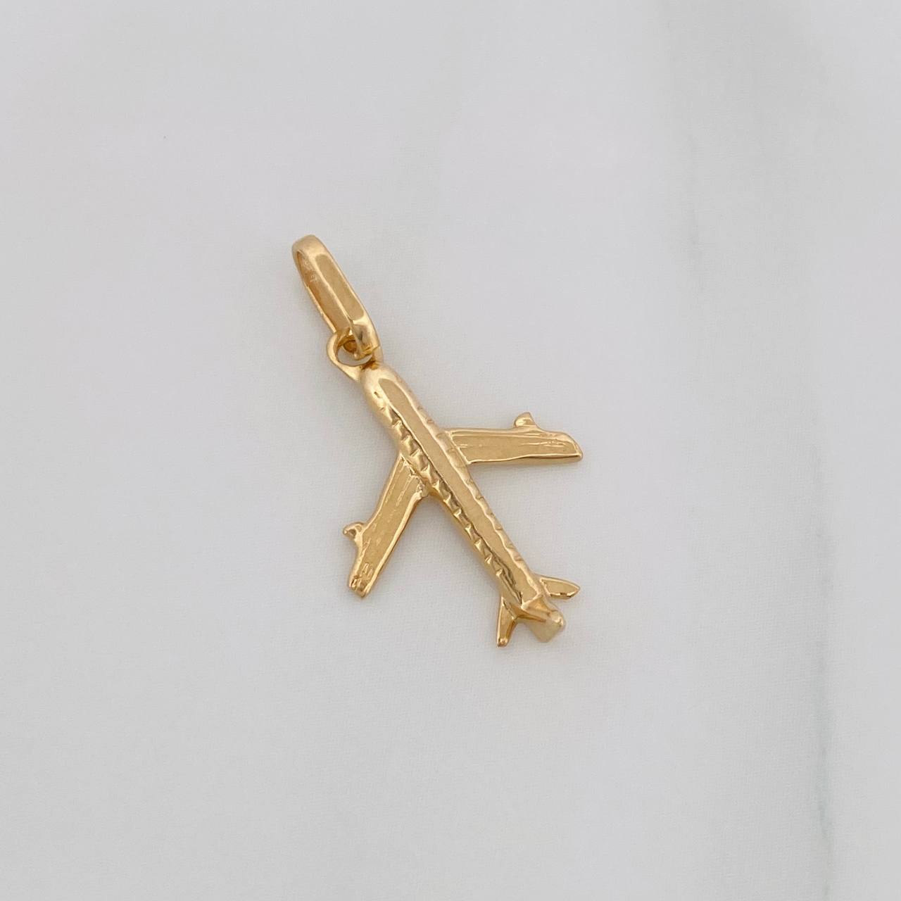 Pendant Airplane 0.9g / 3/4 in 18K Yellow Gold