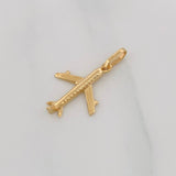 Pendant Airplane 0.9g / 3/4 in 18K Yellow Gold