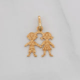 Dije Pareja 0.8g / 3/4 in Oro Amarillo 18K