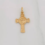 Dije Cruz Rostro Cristo 1.7g / 1 in Oro Amarillo 18K