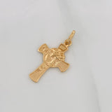 Dije Cruz Rostro Cristo 1.7g / 1 in Oro Amarillo 18K