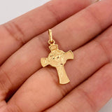 Dije Cruz Rostro Cristo 1.7g / 1 in Oro Amarillo 18K