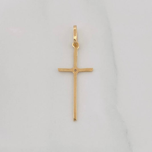 Dije Cruz 0.6g / 1 1/4 in Oro Amarillo 18K