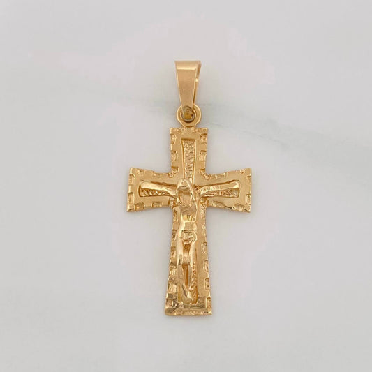 Dije Cruz Cristo 2.85g / 1 1/2 in Oro Amarillo 18K