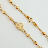 Pulso Corazones Rayados Tipo Militar 3.1gr / 7 1/4 in / 6.4mm Oro Amarillo Nac.Esp. 18K ©