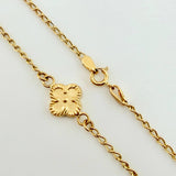 Cadena Espiga Trebol 3.9gr / 17 3/4 in / 8mm Oro Amarillo Nac.Esp. 18K *