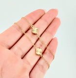 Cadena Espiga Trebol 3.9gr / 17 3/4 in / 8mm Oro Amarillo Nac.Esp. 18K *