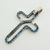 Dije Cruz Curbeada 5.3gr / 1 1/2 in / Oro Blanco 18K ©