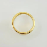 Anillo Argolla Bulto Central 5.85gr / T8 1/4 / Oro Amarillo 18K ©