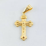 Dije Crúz Cristo Florenciada 1.95gr / 1 1/2 in / Oro Amarillo 18K