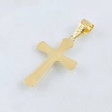 Dije Crúz Cristo Puntas Ovaladas 1.1gr / 1 1/2 in / Oro Amarillo 18K