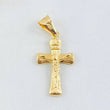 Dije Crúz Cristo Puntas Ovaladas 0.8gr / 1 1/4 in / Oro Amarillo 18K