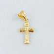 Dije Crúz Cristo Puntas Ovaladas 0.6gr / 1 in / Oro Amarillo 18K