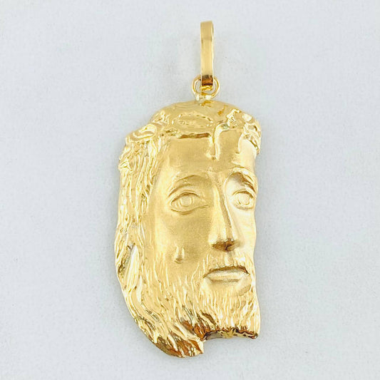 Pendant Jesus Face 3.5gr / 1 3/4 in / 18K Gold