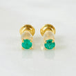 Topos Piedra Esmeraldas 20pts 0.75gr / Oro Amarillo 18K