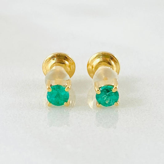 Topos Piedra Esmeraldas 20pts 0.75gr / Oro Amarillo 18K