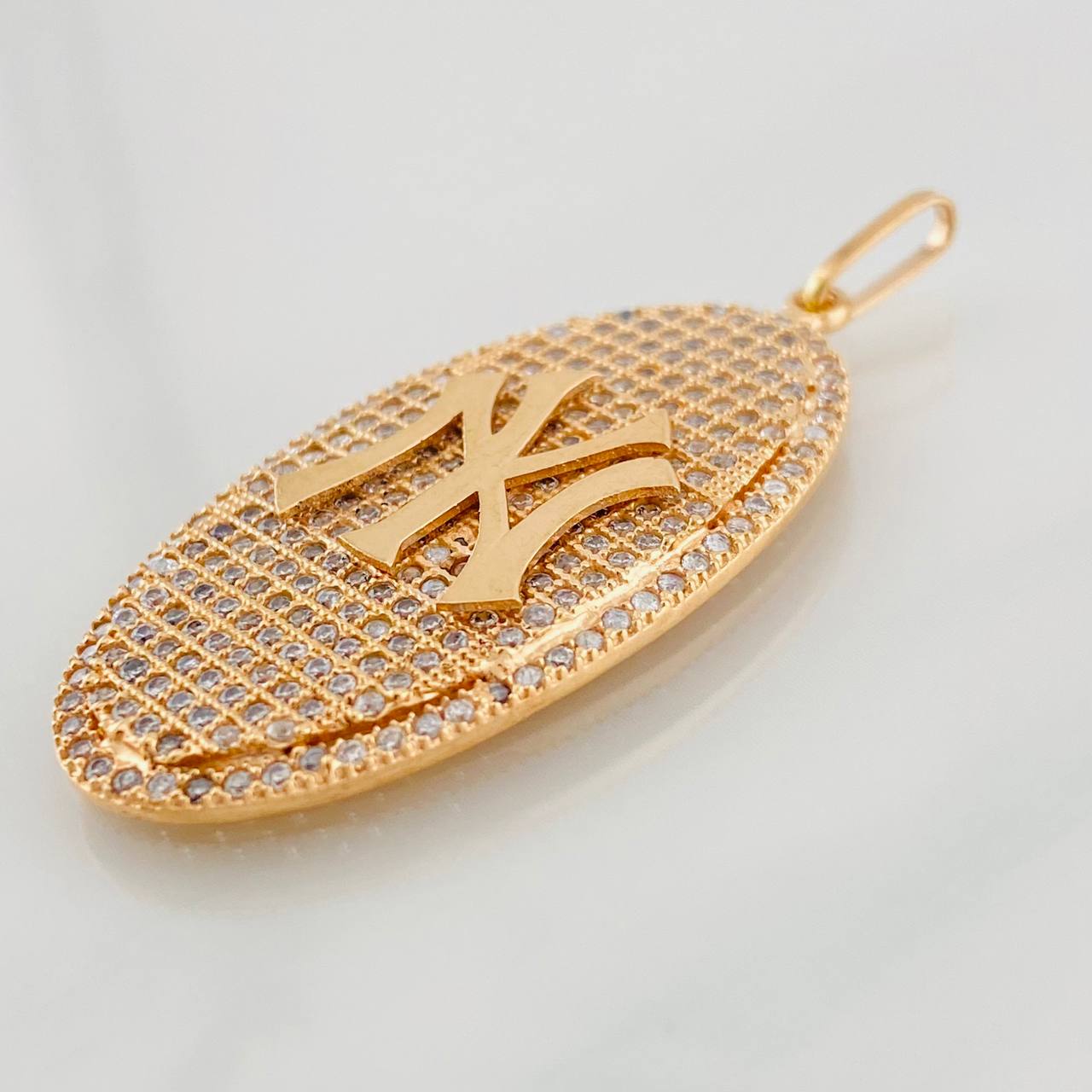 Pendant Oval Ny 5.8g / 1 3/4 in Rose Gold 18K