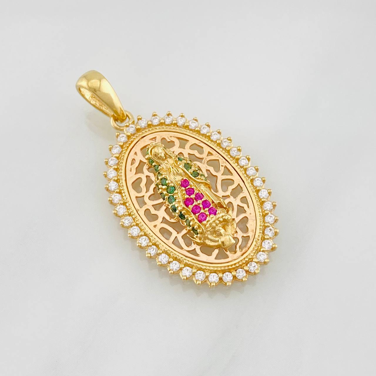 Pendant Virgin of Guadalupe 4.3g / 1 1/4 in Yellow Gold 18K
