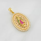 Pendant Virgin of Guadalupe 4.3g / 1 1/4 in Yellow Gold 18K