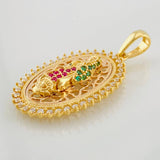 Pendant Virgin of Guadalupe 4.3g / 1 1/4 in Yellow Gold 18K