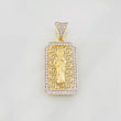Saint Jude Thaddeus Pendant 3g / 1 1/4 in Two Yellow White Golds 18K