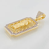 Saint Jude Thaddeus Pendant 3g / 1 1/4 in Two Yellow White Golds 18K