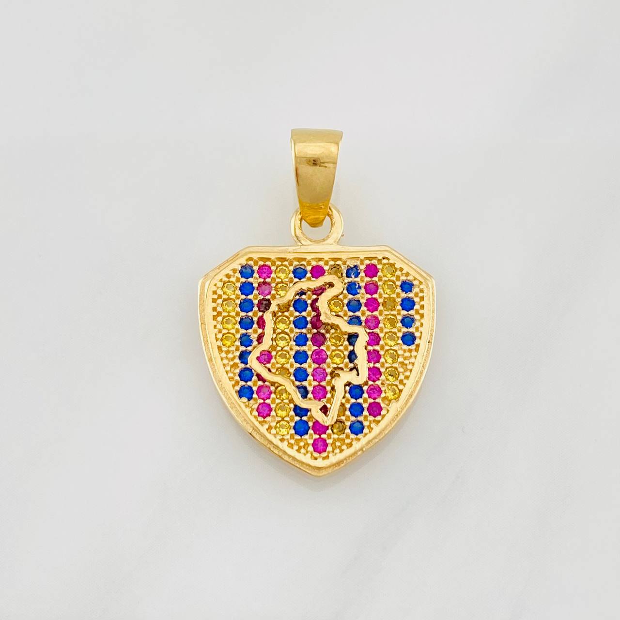 Pendant Map Colombia 2.65g / 1 in Yellow Gold 18K