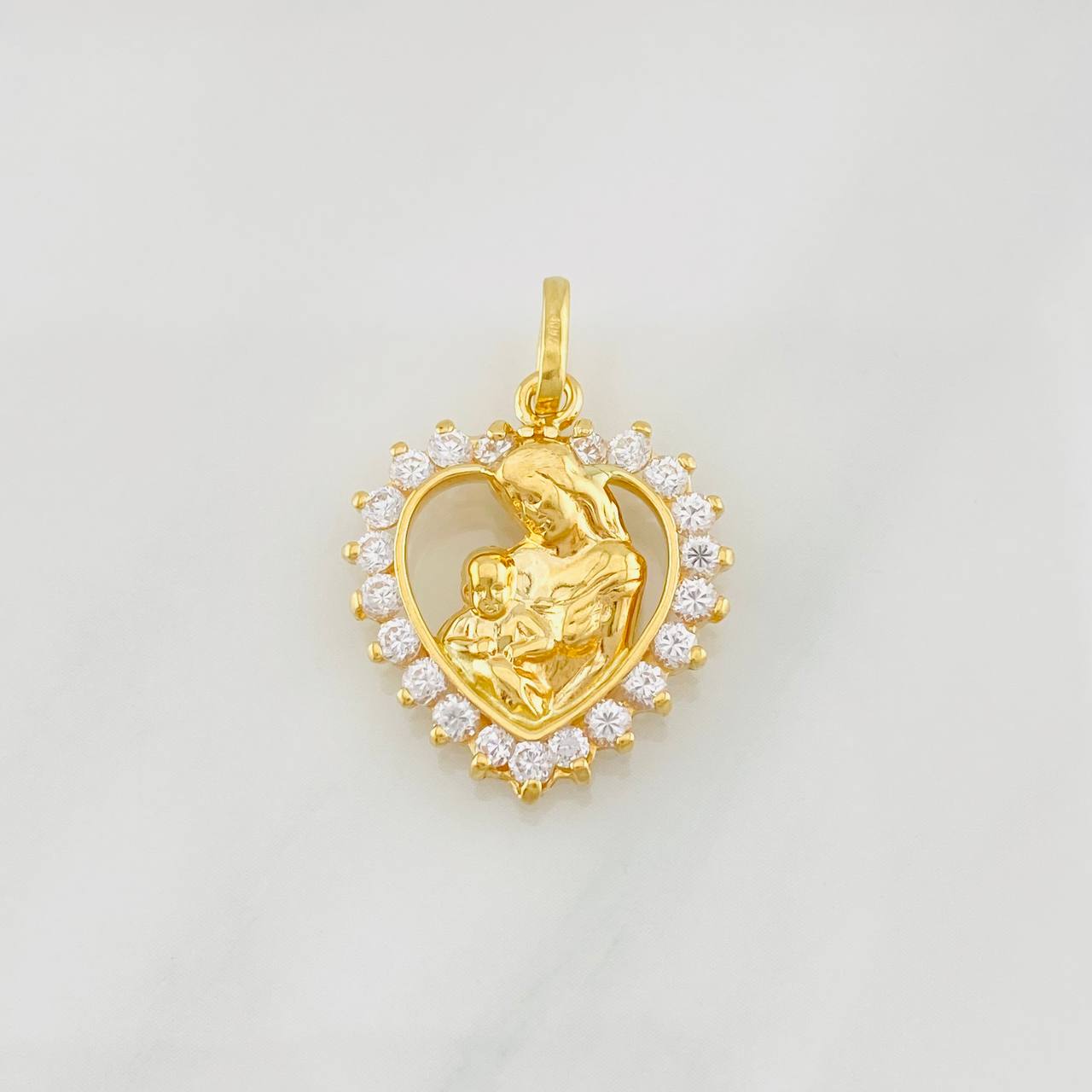 Dije Madre e Hijo 2.55g / 1 in Oro Amarillo 18K