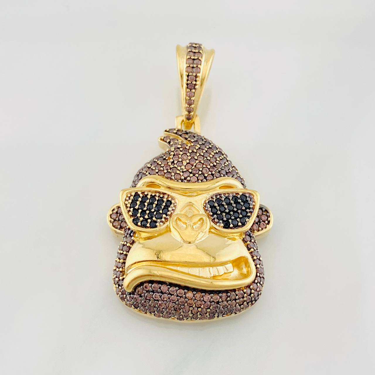 Pendant Gorilla Glasses 10.95g / 1 1/2 in Two-Tone Black Yellow Gold 18K