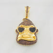 Pendant Gorilla Glasses 10.95g / 1 1/2 in Two-Tone Black Yellow Gold 18K