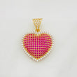 Dije Corazon 3.3g / 1 in Dos Oros Amarillo Blanco 18K