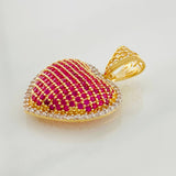 Dije Corazon 3.3g / 1 in Dos Oros Amarillo Blanco 18K