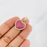Dije Corazon 3.3g / 1 in Dos Oros Amarillo Blanco 18K