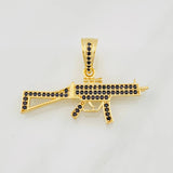 Pendant Rifle 3.05g / 1 1/2 in Yellow Gold 18K