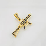 Pendant Rifle 3.05g / 1 1/2 in Yellow Gold 18K