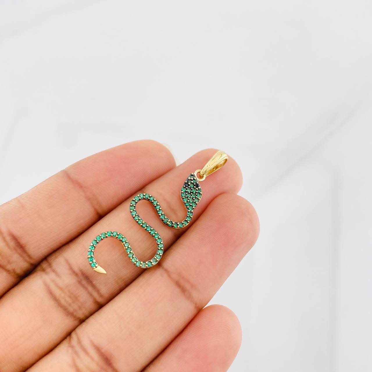 Pendant Snake 1.95g / 1 1/2 in Yellow Gold 18K