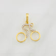 Cyclist Pendant 1.55g / 3/4 in Yellow Gold 18K
