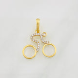 Cyclist Pendant 1.55g / 3/4 in Yellow Gold 18K