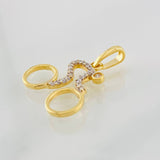 Cyclist Pendant 1.55g / 3/4 in Yellow Gold 18K