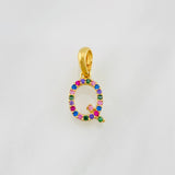 Pendant Letter Q 0.7g / 1/2 in Yellow Gold 18K