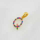 Pendant Letter Q 0.7g / 1/2 in Yellow Gold 18K