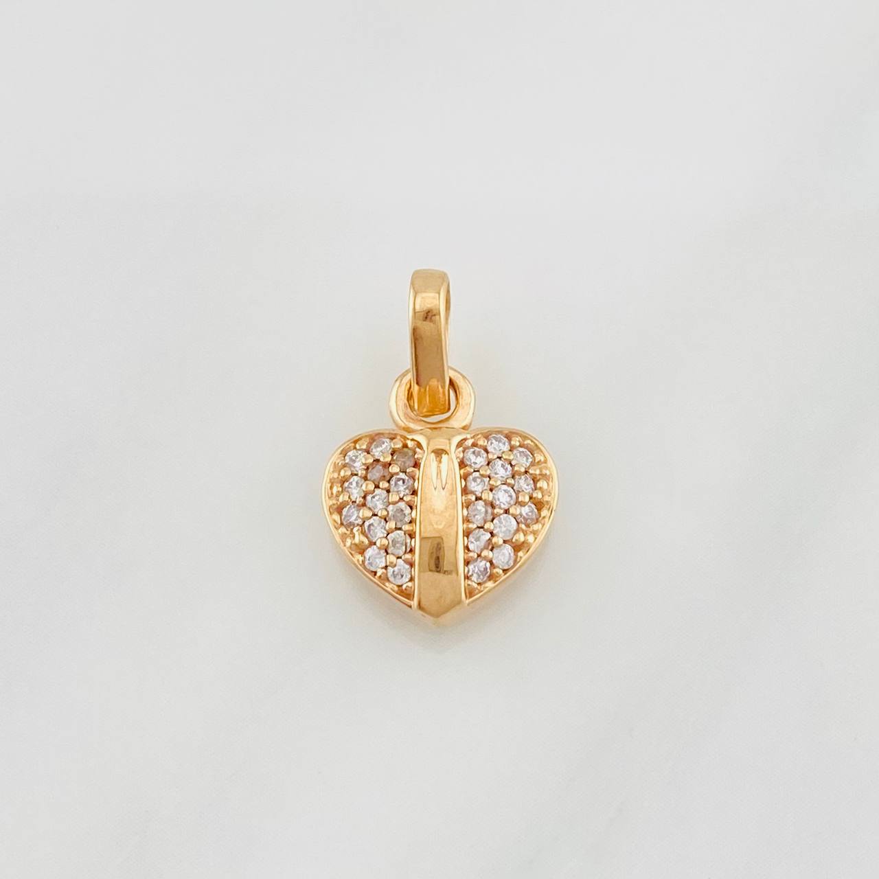 Pendant Heart 1.25g / 1/2 in Rose Gold 18K