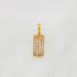 Dije Rectangular 1.35g / 3/4 in Oro Amarillo 18K