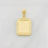 Dije Placa Cuadrada 1.1g / 3/4 in Oro Amarillo 18K