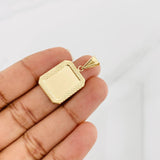 Dije Placa Cuadrada 1.1g / 3/4 in Oro Amarillo 18K