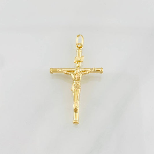 Pendant Christ Cross 1.4g / 1 1/2 in Yellow Gold 18K
